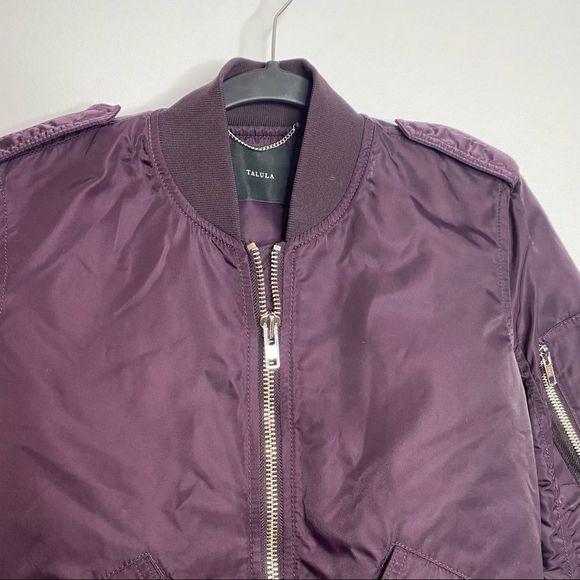Aritzia Talula Plum Whitby Quilted Bomber Jacket - Picture 6 of 14